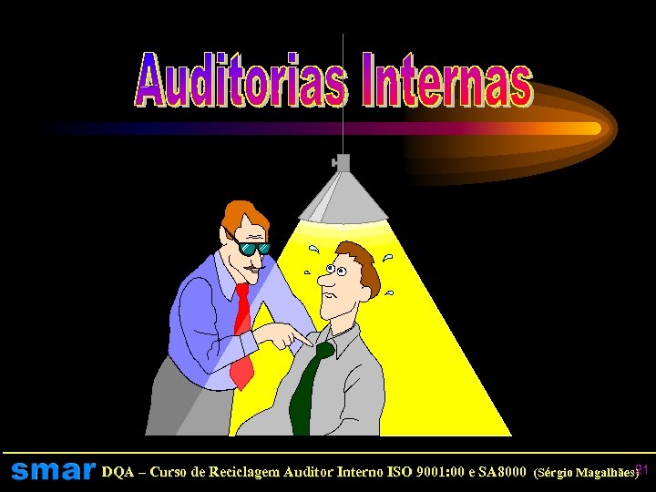 21 DQA – Curso de Reciclagem Auditor Interno ISO 9001: 00 e SA 8000