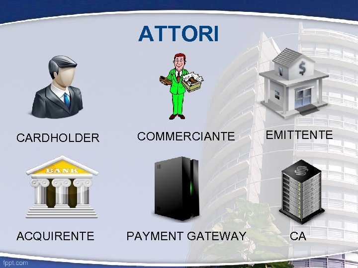 ATTORI CARDHOLDER COMMERCIANTE EMITTENTE ACQUIRENTE PAYMENT GATEWAY CA 
