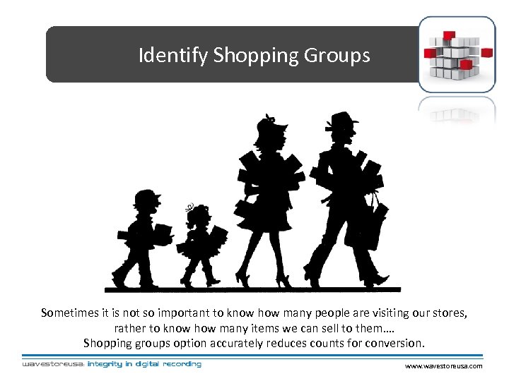 Identify Shopping Groups Sometimes it is not so important to know how many people