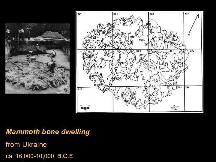 Mammoth bone dwelling from Ukraine ca. 16, 000 -10, 000 B. C. E. 