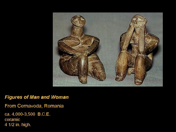 Figures of Man and Woman From Cernavoda, Romania ca. 4, 000 -3, 500 B.