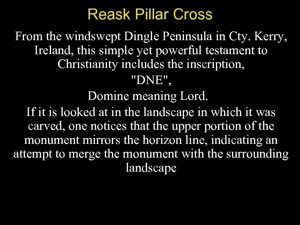 Reask Pillar Cross From the windswept Dingle Peninsula in Cty. Kerry, Ireland, this simple