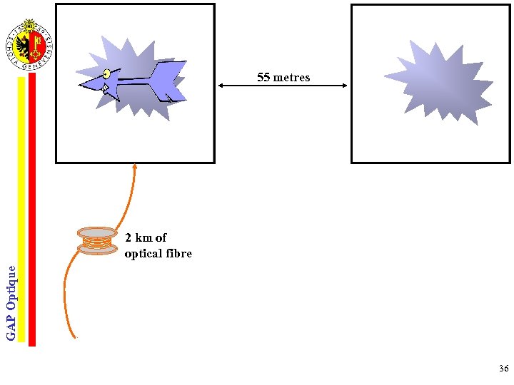 55 metres GAP Optique 2 km of optical fibre 36 