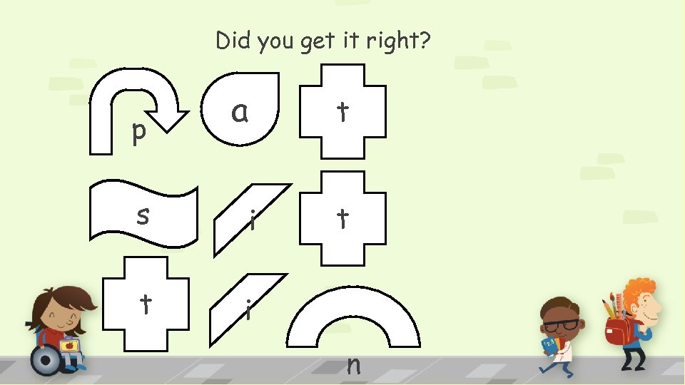 Did you get it right? p a t s i t n 