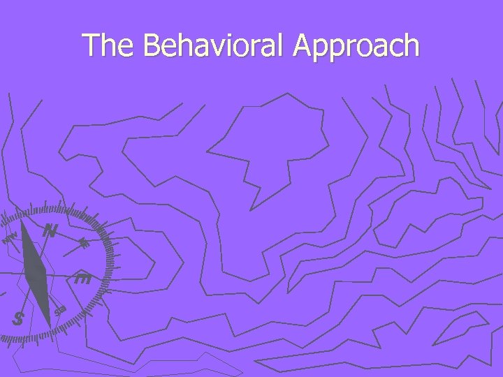 The Behavioral Approach 