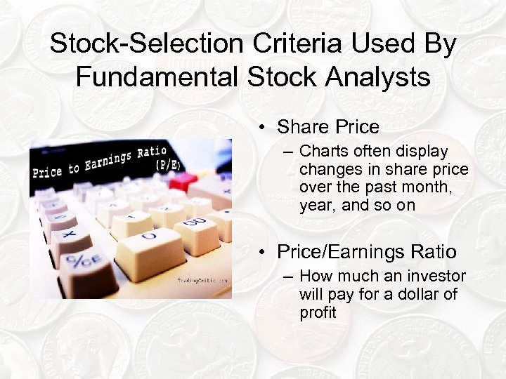 Stock-Selection Criteria Used By Fundamental Stock Analysts • Share Price – Charts often display