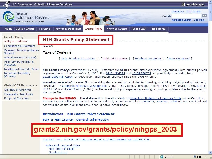 grants 2. nih. gov/grants/policy/nihgps_2003 