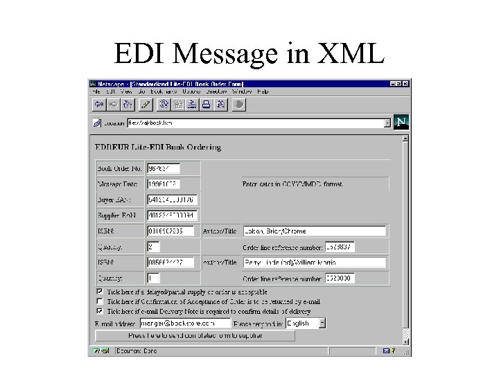 EDI Message in XML 