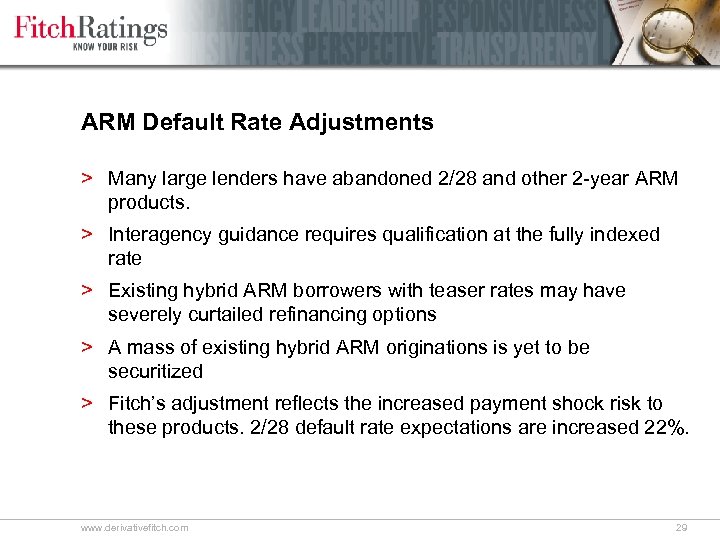 ARM Default Rate Adjustments > Many large lenders have abandoned 2/28 and other 2