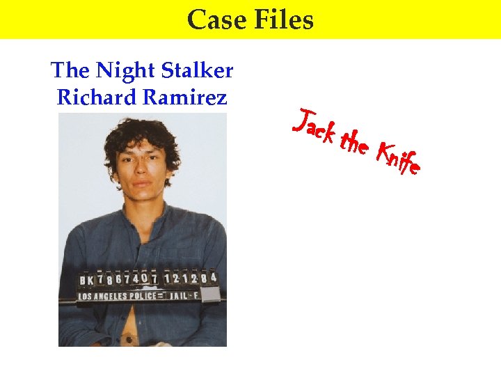 Case Files The Night Stalker Richard Ramirez Jack the K nife 