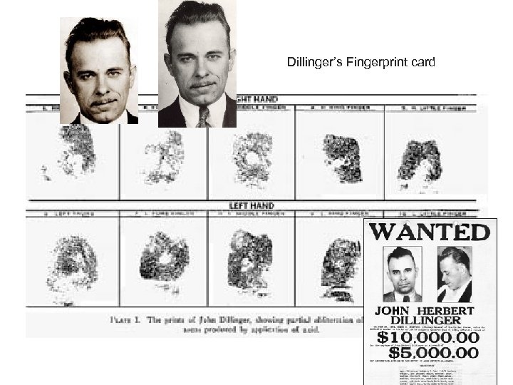 Dillinger’s Fingerprint card 