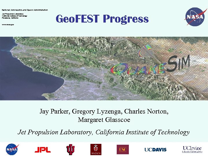 National Aeronautics and Space Administration Jet Propulsion Laboratory California Institute of Technology Pasadena, California