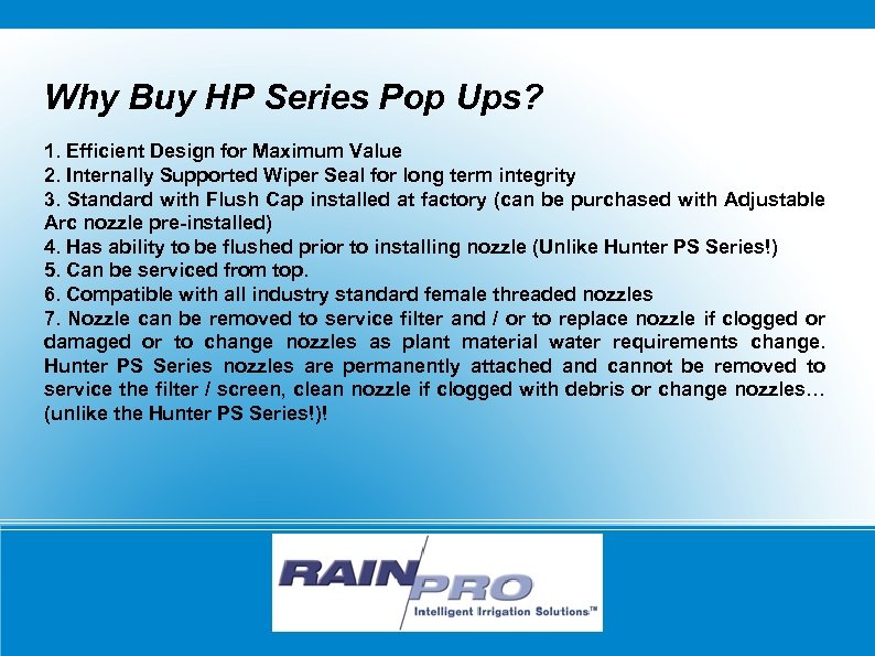 Why Buy HP Series Pop Ups? 1. Efficient Design for Maximum Value 2. Internally