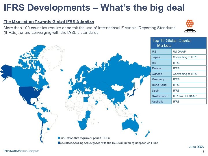 IFRS Developments – What’s the big deal The Momentum Towards Global IFRS Adoption More