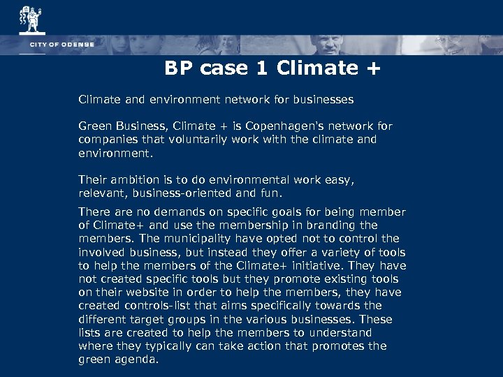 BP case 1 Climate + Climate and environment network for businesses Green Business, Climate