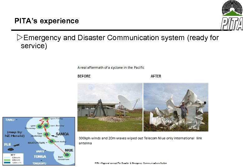 PITA’s experience Emergency and Disaster Communication system (ready for service) 