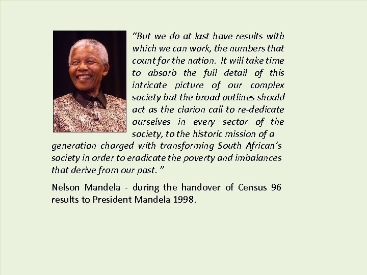 “But we do at last have results with which we can work, the numbers