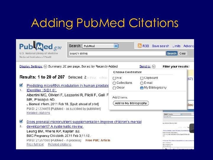 Adding Pub. Med Citations 