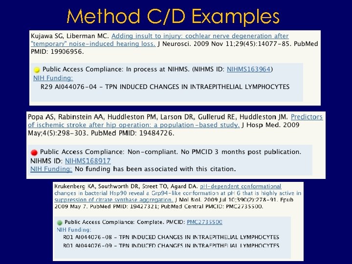 Method C/D Examples 