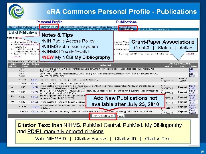  e. RA Commons Personal Profile - Publications Personal Profile Publications Notes & Tips