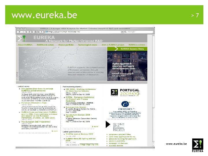 www. eureka. be >7 www. eureka. be 