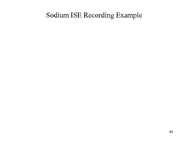 Sodium ISE Recording Example 84 