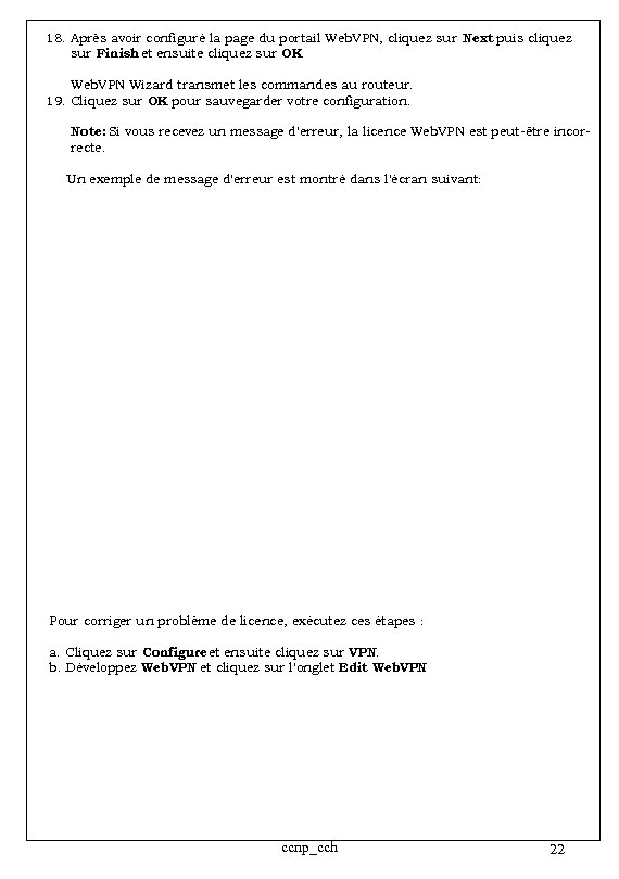 18. Après avoir configuré la page du portail Web. VPN, cliquez sur Next puis