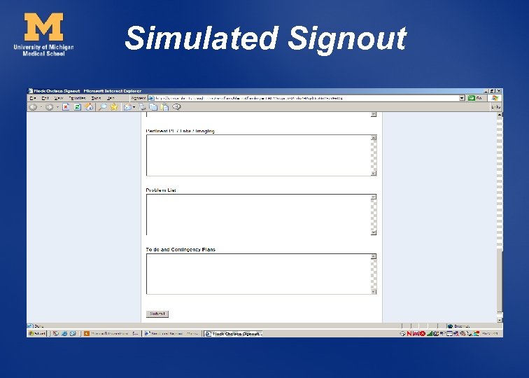 Simulated Signout 