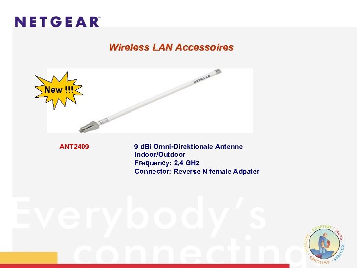 Wireless LAN Accessoires New !!! ANT 2409 9 d. Bi Omni-Direktionale Antenne Indoor/Outdoor Frequency: