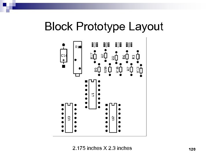 Block Prototype Layout 2. 175 inches X 2. 3 inches 120 
