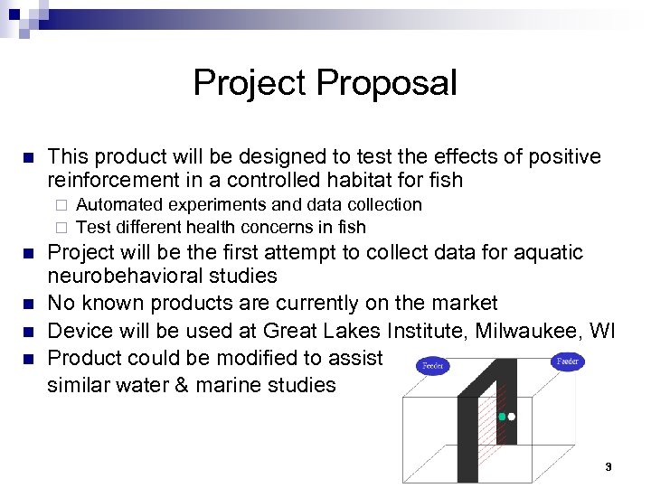 Project Proposal n This product will be designed to test the effects of positive