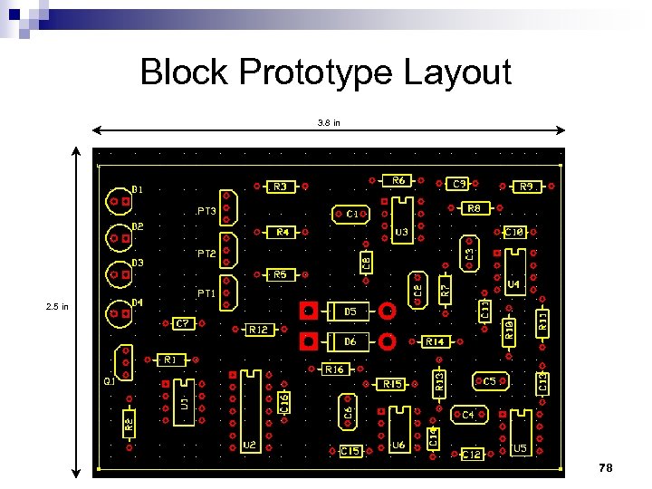 Block Prototype Layout 3. 8 in 2. 5 in 78 