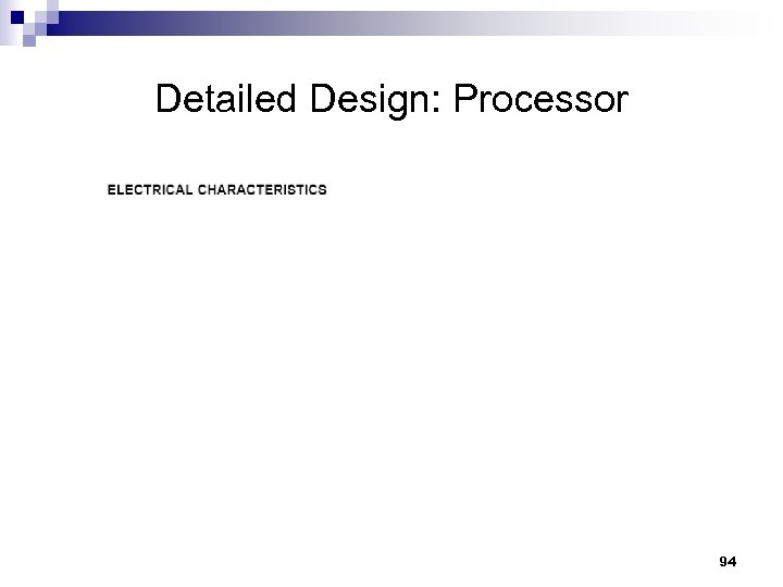 Detailed Design: Processor 94 