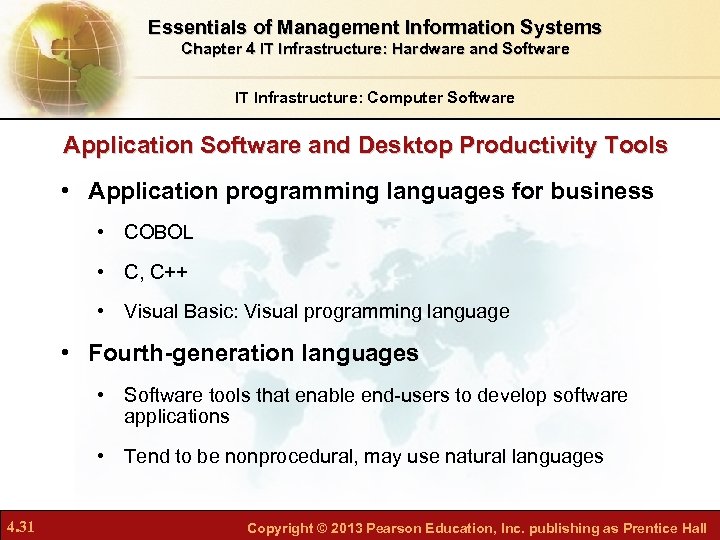 Essentials of Management Information Systems Chapter 4 IT Infrastructure: Hardware and Software IT Infrastructure: