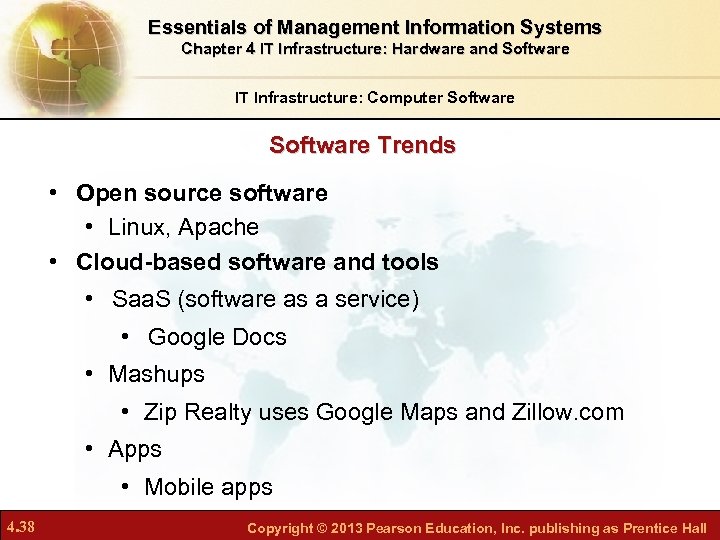 Essentials of Management Information Systems Chapter 4 IT Infrastructure: Hardware and Software IT Infrastructure: