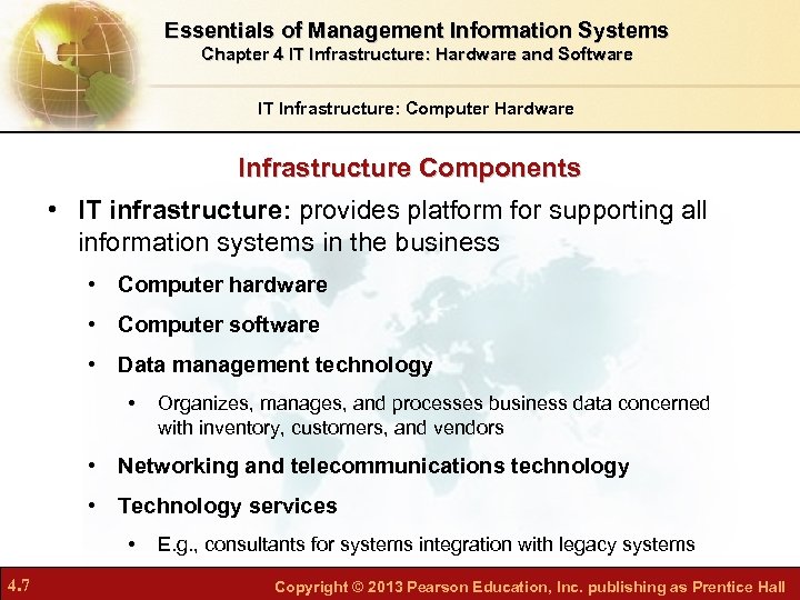 Essentials of Management Information Systems Chapter 4 IT Infrastructure: Hardware and Software IT Infrastructure: