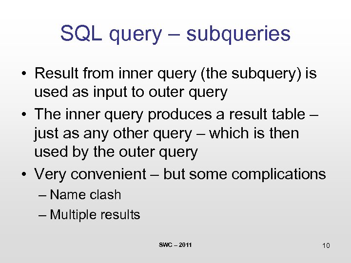 SQL Queries Subqueries And Joining SQL Query