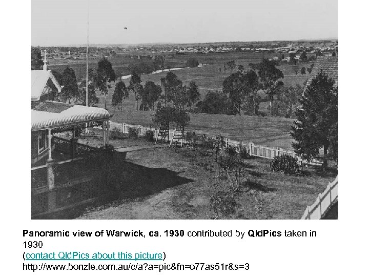 Panoramic view of Warwick, ca. 1930 contributed by Qld. Pics taken in 1930 (contact