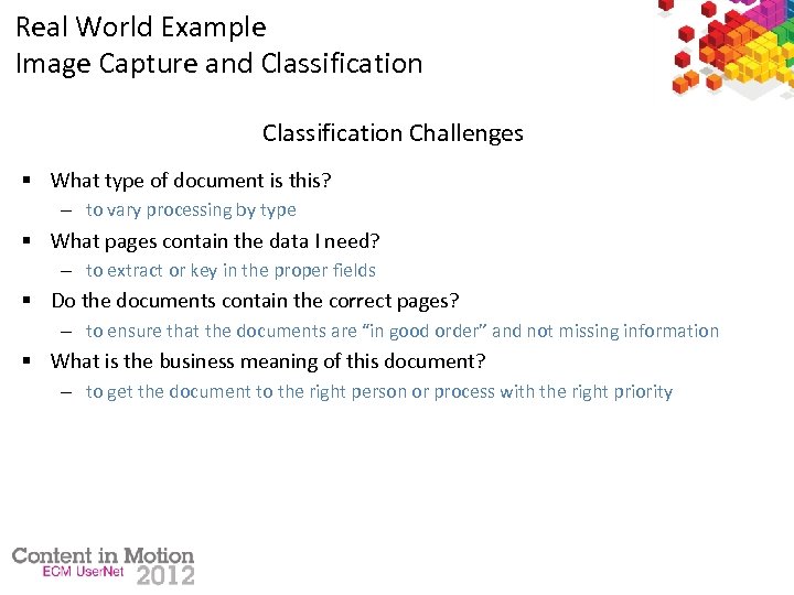 Real World Example Image Capture and Classification Challenges § What type of document is