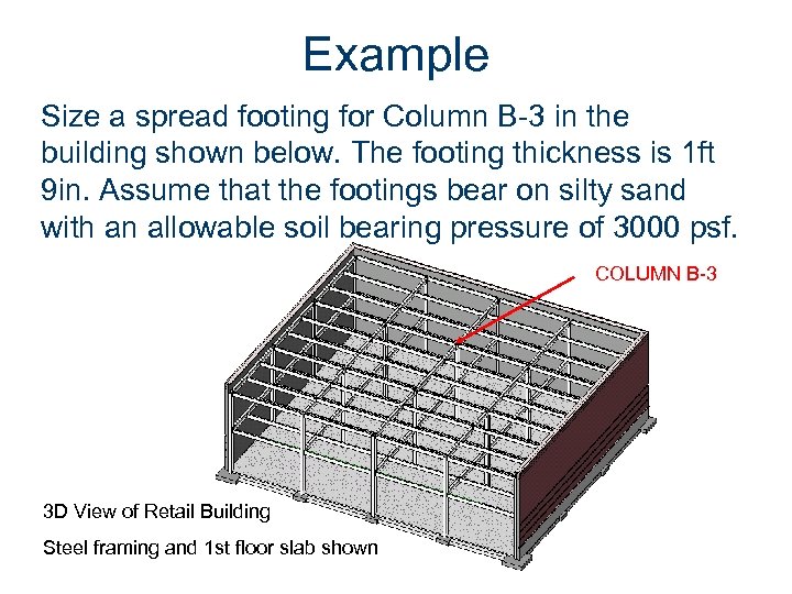 Spread Footing Design for Columns Architects and engineers