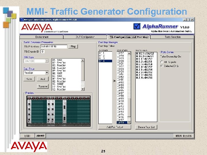 MMI- Traffic Generator Configuration 25 