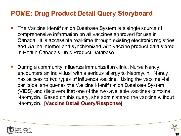 POME: Drug Product Detail Query Storyboard § The Vaccine Identification Database System is a