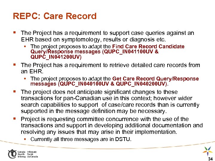 REPC: Care Record § The Project has a requirement to support case queries against