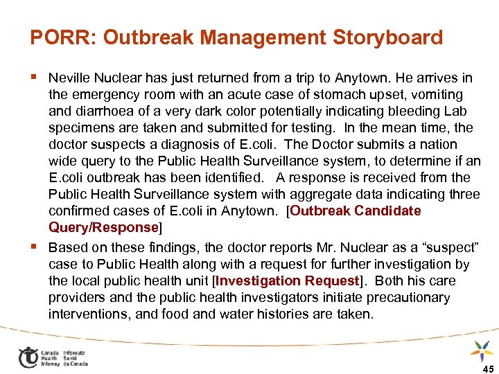 PORR: Outbreak Management Storyboard § Neville Nuclear has just returned from a trip to