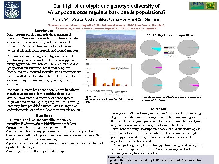 Can high phenotypic and genotypic diversity of Pinus ponderosae regulate bark beetle populations? Richard