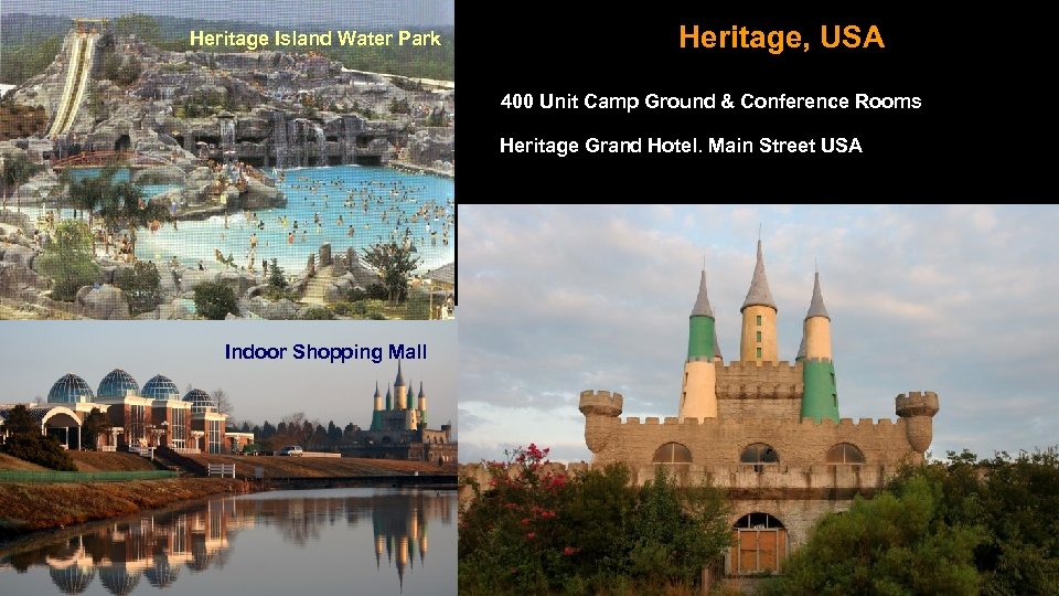 Heritage Island Water Park Heritage, USA 400 Unit Camp Ground & Conference Rooms Heritage