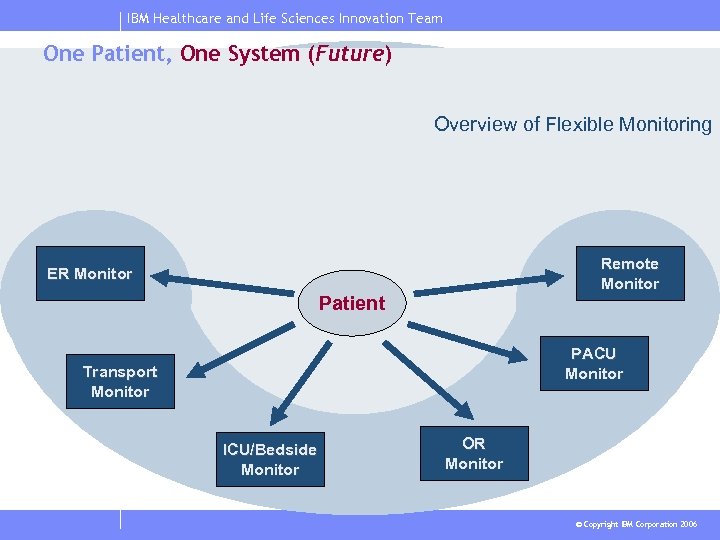 IBM Healthcare and Life Sciences Innovation Team One Patient, One System (Future) Overview of