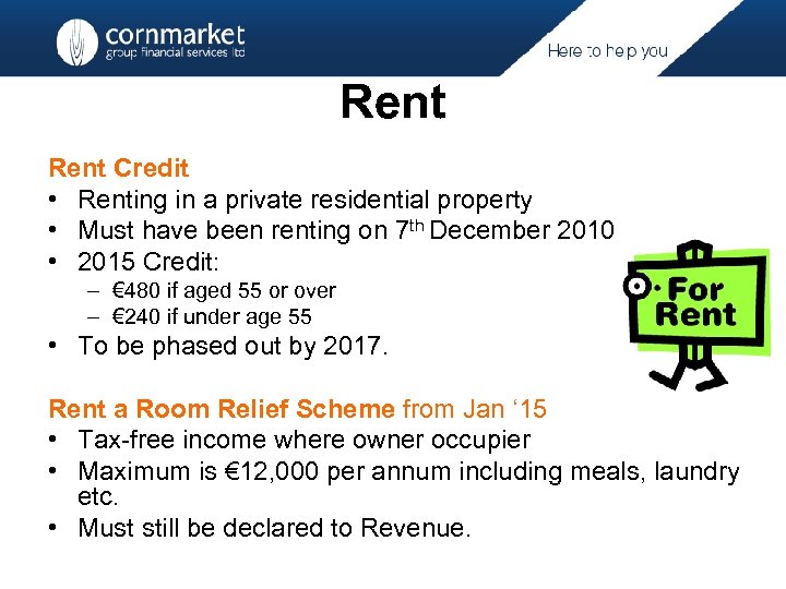 Rent Credit • Renting in a private residential property • Must have been renting