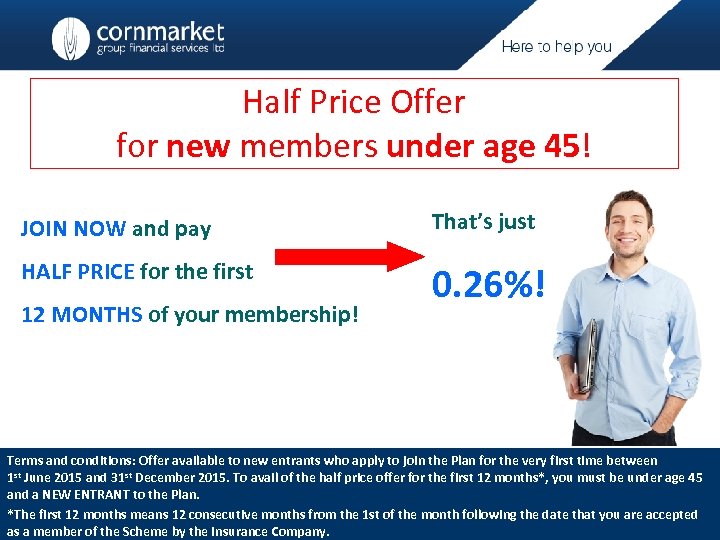 Half Price Offer for new members under age 45! JOIN NOW and pay That’s