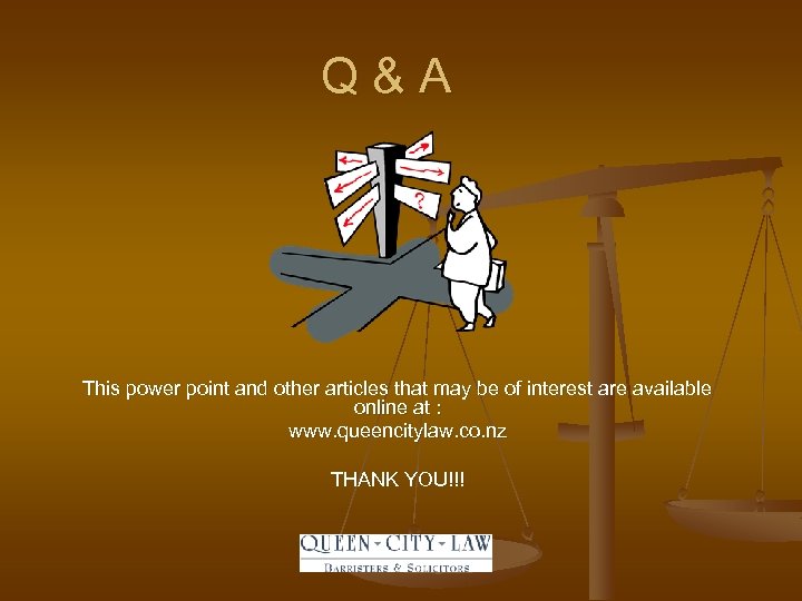 Q&A This power point and other articles that may be of interest are available